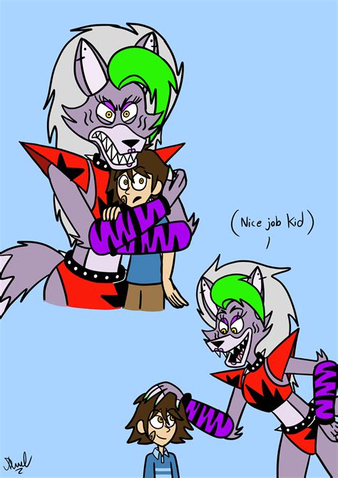 After being caught he is farted on by Chica, Roxanne, and even Vanny herself. . Gregory x roxanne wolf